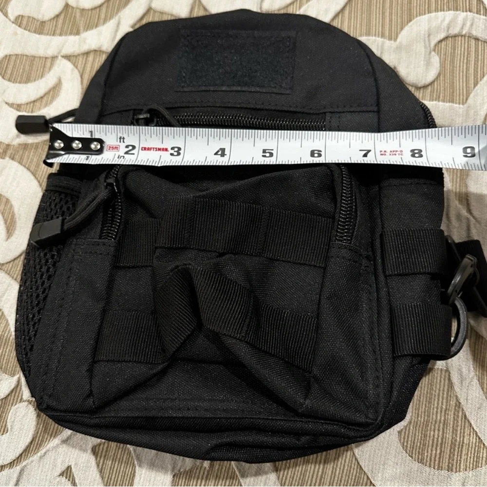 Tactical Black Unisex CrossBody Sling Backpack